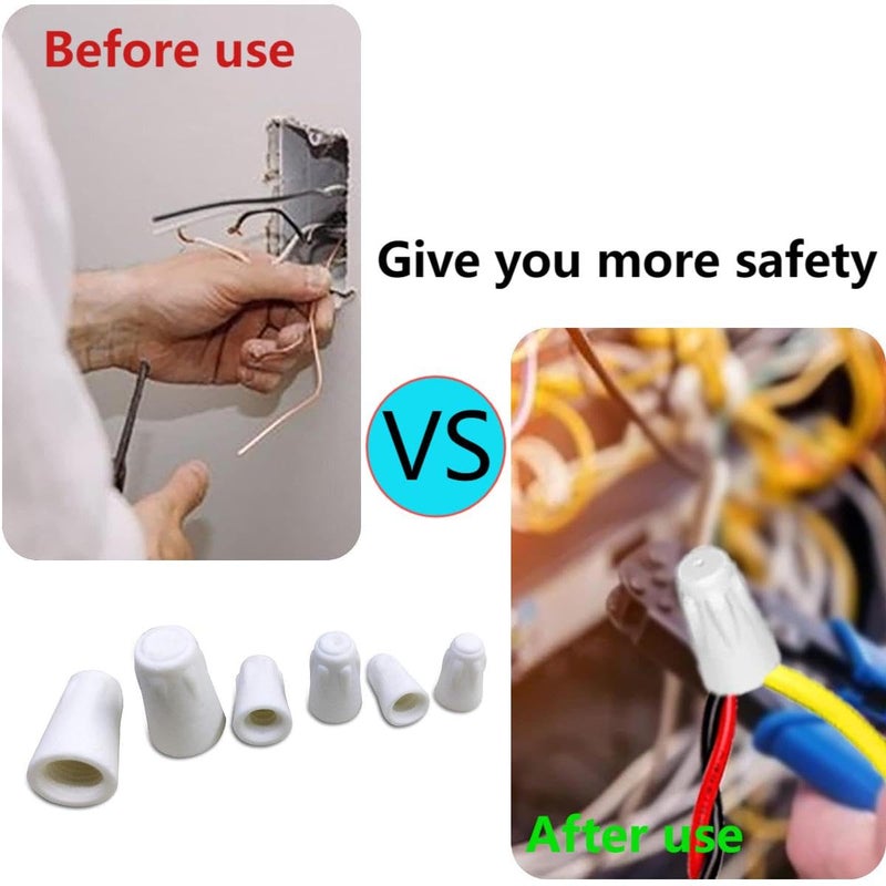 Eitonbu 24 Pack Ceramic Wire Connector,High-Temp Screw Wire Connector,Twist Caps for High Temperature Repairs,22-14 AWG Ceramic Wire Nuts (Large) - Image 4